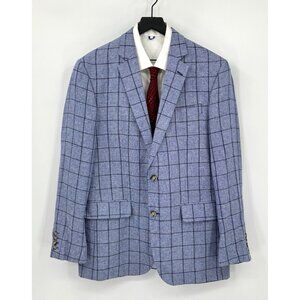 STAFFORD jacket blazer sport coat blue 40L